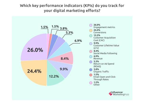 Which key performance indicators (KPIs) do you track for your digital marketing efforts